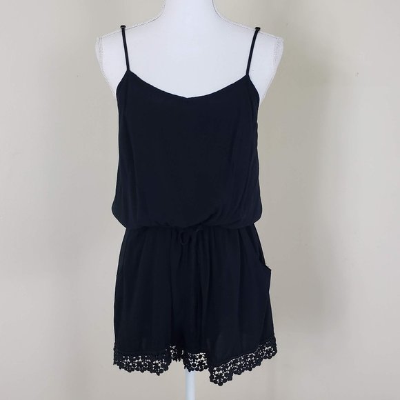 Forever 21 Pants - Forever21 Spaghetti Strap Romper Black Size Medium